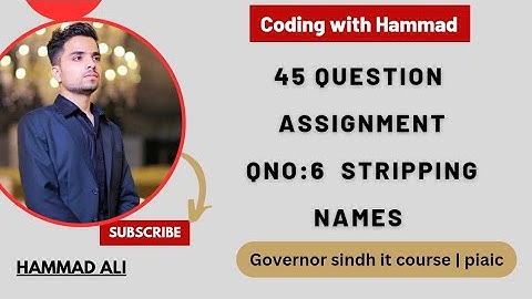 Typescript and Node.js Exercises no . 6 (Stripping Names) | Governor Sindh IT course assignment