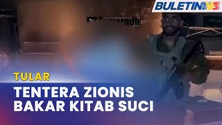 KEKEJAMAN ISRAEL | Jijik, Tentera Israel Bakar Al-Quran Dalam Masjid Di Gaza