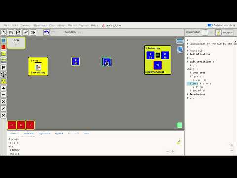 Python program for calculating the GCD with AlgoTouch