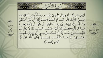 جزء الثاني و العشرون من القرأن الكريم بصوت القارئ الشيخ ميثم التمار