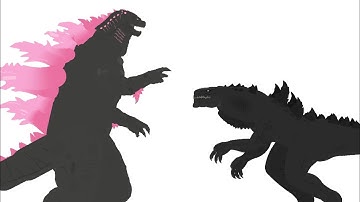 Evolved Godzilla vs Zilla [short sticknodes kaiju fight animation] 