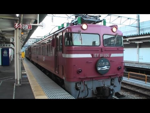 [配9524レ] 寝台特急「日本海」牽引機 EF81-101/106 敦賀へ回送 富山駅 2012.8.22