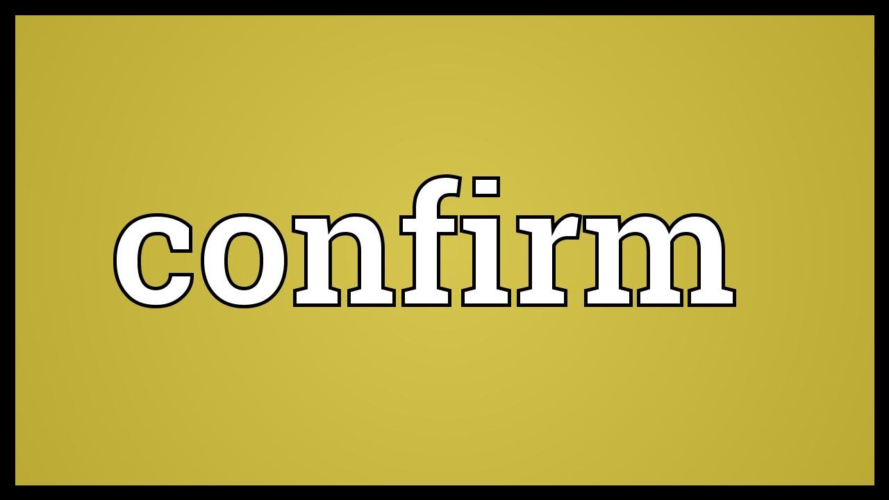 Confirm Meaning YouTube