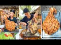 Crispy big pig leg cook with best unique style by country side chef Ny - Chef Ny cooking