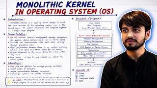 L-6: Monolithic Kernel in Operating System | Full Explanation | What is Monolithic Kernel