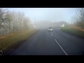 DASH CAM - NEAR MISS IN FOG ON A ROUNDABOUT
