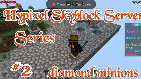 Best Hypixel Skyblock Server Series in Mcpe || With Minions || Full Like Hypixel ||