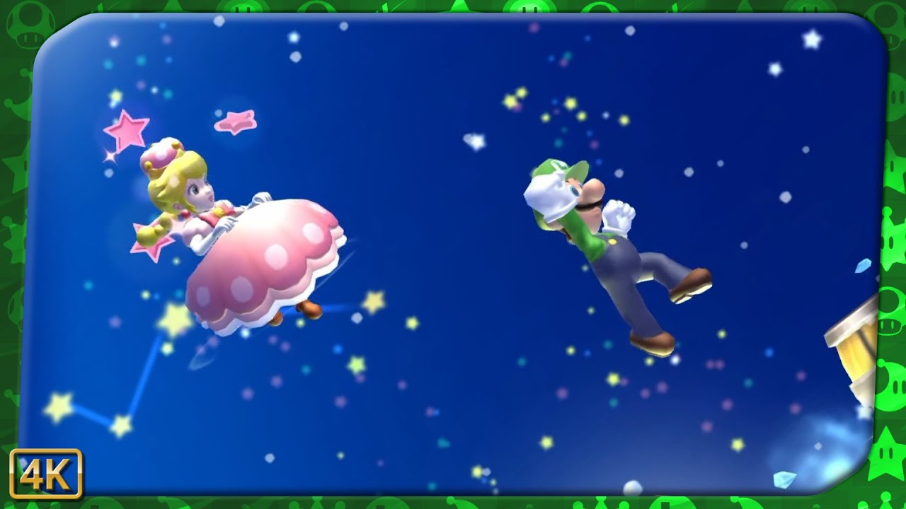 New Super Luigi U Deluxe ⁴ᴷ World 4 100% (All Star Coins) 2-Player Luigi & Toadette