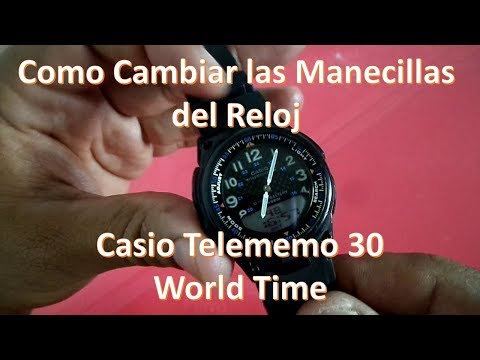 Como Cambiar la Manecillas del Reloj Casio Telememo 30