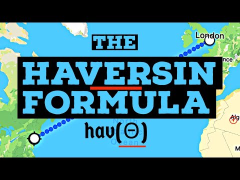 Calculate distance b/w two places with Haversine formula (in degrees) | Great circle distance