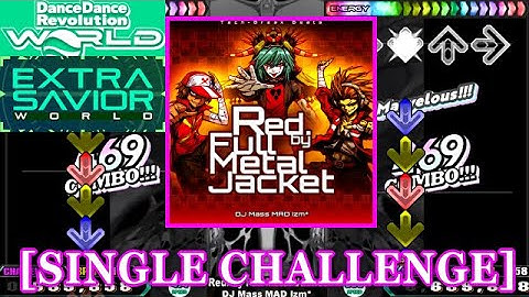 【DDR WORLD】 Red. by Full Metal Jacket / DJ Mass MAD Izm* [SINGLE CHALLENGE] 譜面確認+Clap