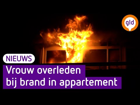 Vrouw overleden na brand in appartement