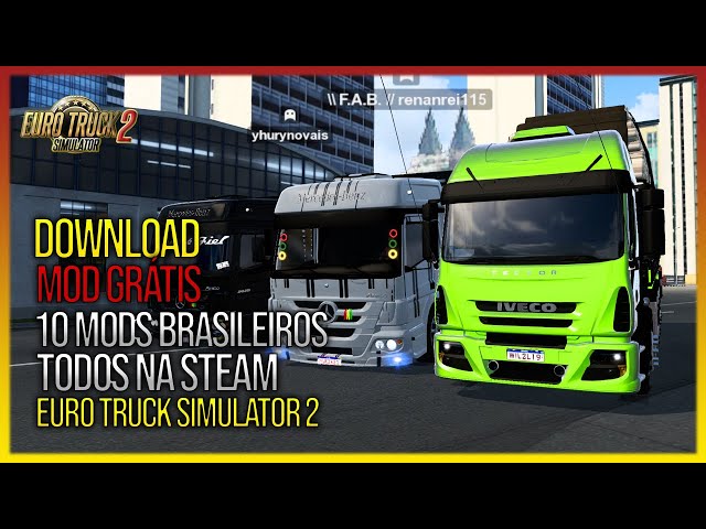 Top 10 Caminhões Brasileiros na Steam Mod Ets2 1.47 - Dalenha Mods