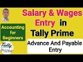 Salary and Wages Entry in Tally Prime | Salary Advance Entry | Tally Prime Full Course