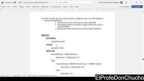 Algoritmia - Ejercicio 10 - Estructura de control - Si Entonces - SiNo (if - else)
