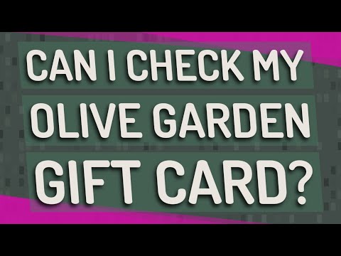 Can I Check My Olive Garden Gift Card Youtube