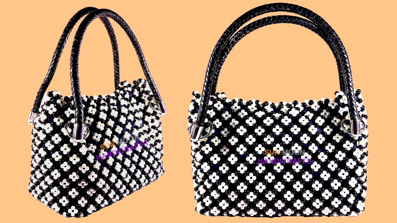 পুতির হ্যান্ডব্যাগ/How to make Beaded Bag(part-1)/beaded hand bag/putir hand bag/beaded bag making