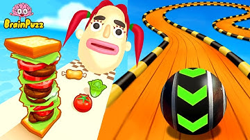 Sandwich Runner | Sky Rolling Balls - All Level Gameplay Walkthrough iOS, android NEW APK UPDATE