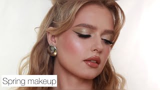 Весенний макияж. Макияж для «грустных» глаз. Зеленый 💚 макияж. Green makeup.