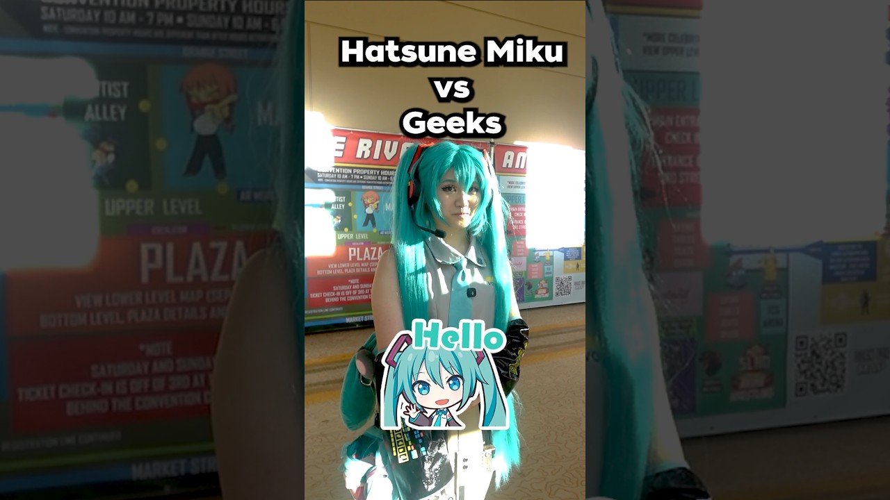 Hatsune Miku vs Geeks!!! #Miku #Cosplay #Challenge #Battle #Funny #helpmemakethismakesense #shorts