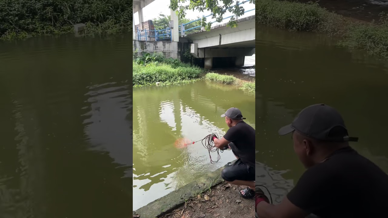 The fisherman has a big belly but he is very healthy thanks to throwing nets every day