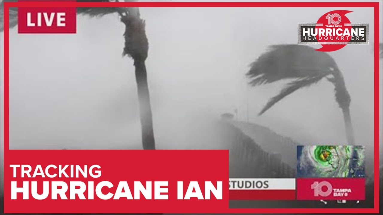 Venice fishing pier as Hurricane Ian makes landfall near Cayo Costa