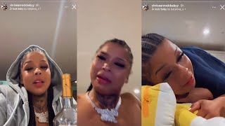 ChriseanRock ANGRY gets DRUNK and reacts to BlueFace giving his baby mama a chain.