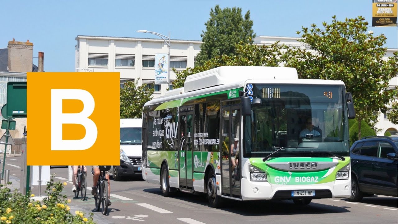 Iveco Urbanway 10 GNV N°440 02 - Ligne B entre Gare SNCF et Pôle Santé - Réseau Oléane - Les Sables