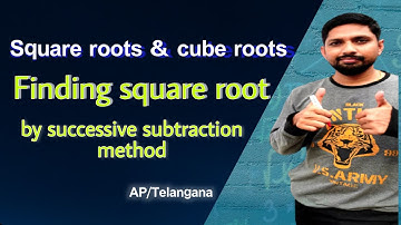 square roots|successive subtraction method