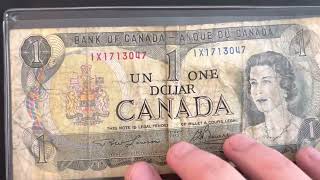 How much is a 1973 Canadian one dollar bill worth in not so good condition ￼