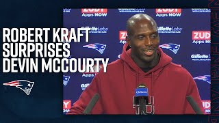 Robert Kraft Surprises Devin McCourty Ahead  of his 200th Game | Patriots