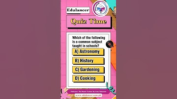 Quiz-2 | Which of the following is a common subject taught in schools? #quiz #education #shorts