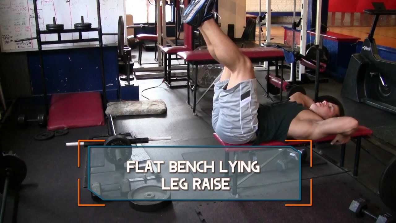 Flat Bench Lying Leg Raise