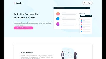 2025 Frontendmentor Huddle landing page with alternating feature blocks solution (web components)