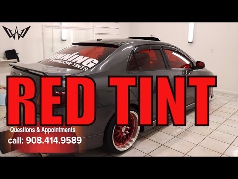 Red Car Window Tint