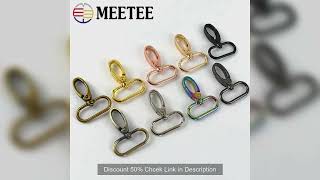 Meetee 30Pcs 16/20/25/32/38mm Bags Strap Metal Buckles Lobster Swivel Carabiner Snap Hook Clasp Coll