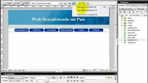 Dreamweaver Botones y Menus. Parte 3