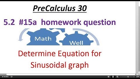 PC 30 5.2 #15a homework determine equation of sinusoidal graph