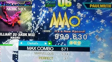 BRILLIANT 2U (AKBK MIX) ESP PFC 999,630 - pauliwrath 【DDR A20+】