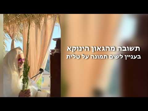 תשובה מהגאון הינוקא בעניין לשים תמונה על טלית