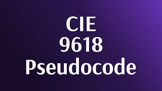 19 If Statement - AS and A Level Pseudocode