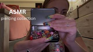 ASMR my bellybutton piercing collection