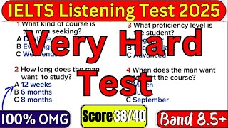 VERY HARD IELTS LISTENING TEST FOR 15 OCTOBER 2025 WITH ANSWERS | IELTS LISTENING PRACTICE TEST