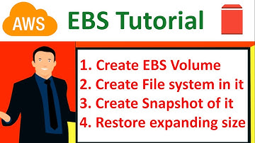 How to create AWS EBS (Elastic Block Storage) | Create Snapshot & Restore backup by expanding volume