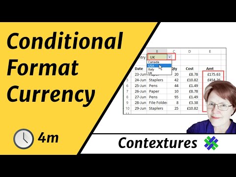 Conditional Formatting Currency Symbols in Excel