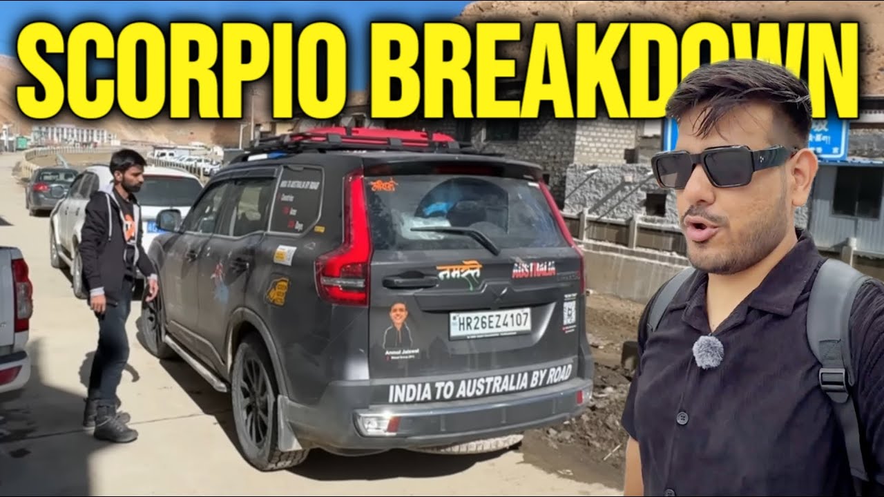 Scorpio-N Problem Near Mount Everest 🇨🇳 - India To Australia By Road 🇮🇳