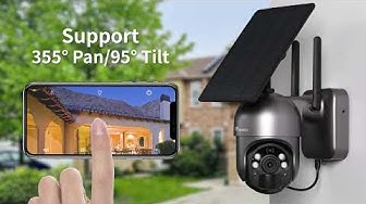 2K 4MP Caméra Surveillance WiFi Solaire Extérieur Ctronics PTZ Caméra de  Surveillance sans Fil sur Batterie 10000mAh Vision Nocturne Couleur