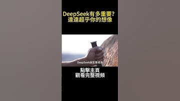 DeepSeek有多重要？遠遠超乎你的想像#deepseek #深度求索#梁文鋒#英偉達#AI智能助手#人工智能#深度學習#大模型#OpenAI#科技戰爭#下一代互聯網核心