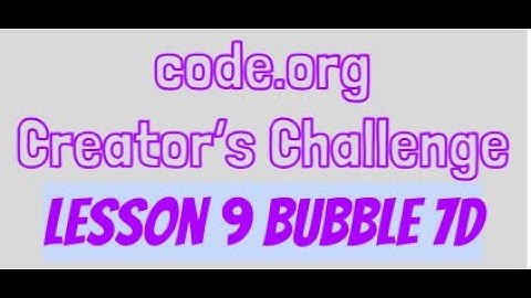 code.org Lesson 9: Creator