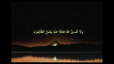 ولا تحسبن الله غافل عما يعمل الظالمون تلاوة مبكية لاسلام صبحي